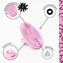 Boie USA Face Scrubber pink in hand for portable daily cleansing