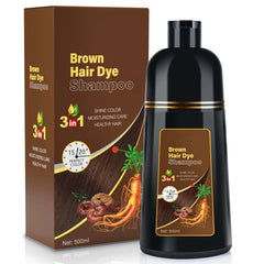 BOJICA Hair Color Shampoo bottle showing brown shade for gray coverage