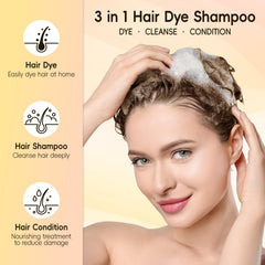 BOJICA Hair Dye Shampoo on-dry-hair coverage illustration