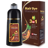 BOJICA Meidu dry-hair application demonstrates quick gray coverage in minutes.