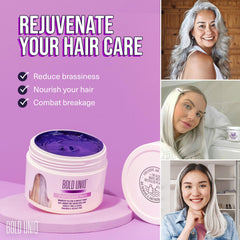 Bold Uniq Purple Hair Mask jar close-up showing creamy texture and conditioning appeal