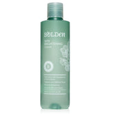 Bolden skin-brightening toner bottle closeup targets dark spots for brighter skin.