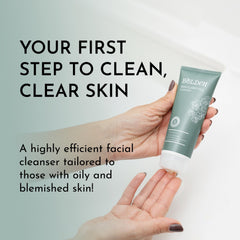 Bolden Skin Clarifying Cleanser gel-to-foam transition demonstrates gentle cleansing
