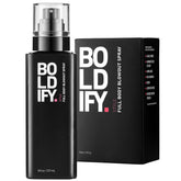 Boldify Full Body Blowout Spray bottle close-up showing mega-volume potential