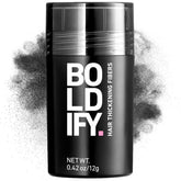 Boldify Hair Fibers 12g tube close-up for easy, undetectable hair fill.