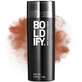Boldify Hair Fibers Auburn application close-up for natural-looking fullness.