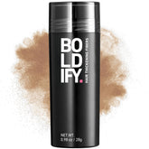 Boldify Hair Fibers 28g jar closeup shows natural blend and instant fullness
