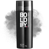Boldify Hair Fibers application dispense demonstrates quick root coverage for fuller look.