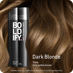 Boldify Hair Fibers application over thinning area demonstrates seamless coverage
