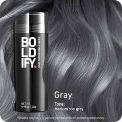 Boldify Hair Fibers crown coverage closeup shows natural blend with surrounding strands.