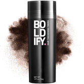Boldify Hair Fibers packaging shows 56g can for quick, natural-looking thickness.