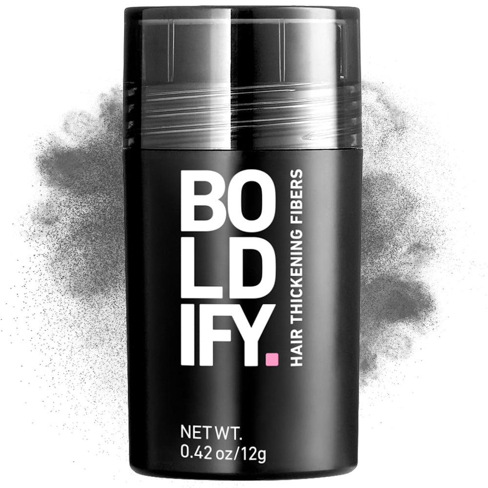 Boldify Hair Fibers 12g packaging for convenient, at-home thinning coverage.