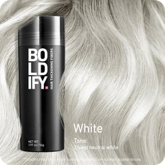 Boldify Hair Fibers partline blend showing natural hairline enhancement