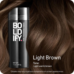 Boldify Hair Fibers partline coverage shows seamless blend for a fuller look.