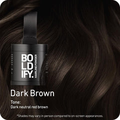 Boldify Hairline Powder applicator-dab provides precise root touch up.