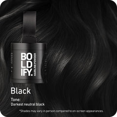 Boldify Hairline Powder applicator dabber demonstrates precise, mess-free color application.