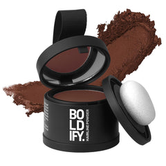 Boldify hairline powder auburn compact shows instant coverage option