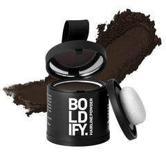 Boldify Hairline Powder compact-mirror enables quick on-the-go coverage.