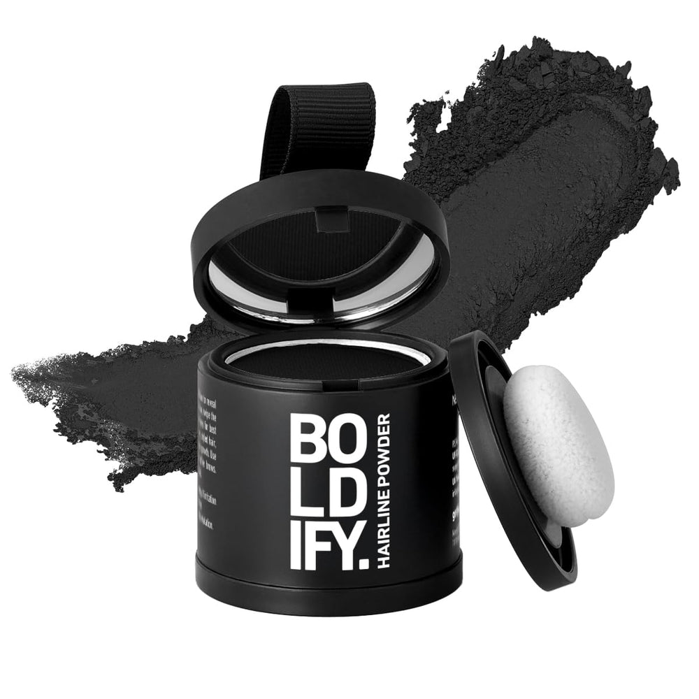 Boldify Hairline Powder compact travel kit shown for on-the-go root touch-ups.