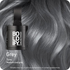 Boldify Hairline Powder compact open reveals precise application for easy touchups.