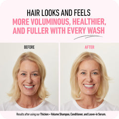 Boldify Thicken Volume Conditioner closeup biotin formula emphasizes nourishing care without weigh-down