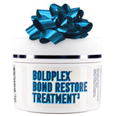 Bold UNIQ BoldPlex Hair Mask bottle demonstrates deep conditioning for damaged hair.