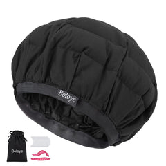 Boloye flaxseed heat cap in microwave-ready state for quick conditioning sessions.