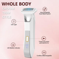 Bomic R-shaped ceramic head safety close-up emphasizes nick-free grooming.