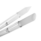 Bona Fide Beauty glass cuticle pusher bevelled for precise at-home cuticle care.