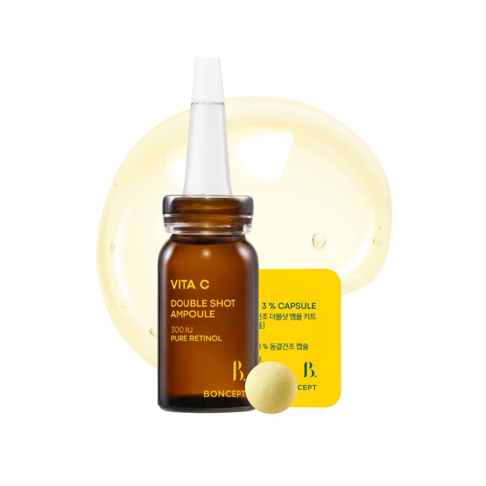 BONCEPT Vita C double-shot ampoule kit packaging signaling premium K-beauty brightening routine.