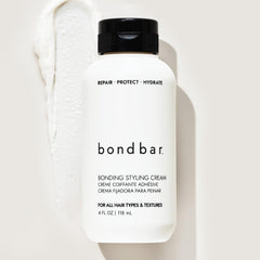 Bondbar Styling Cream applied to damp hair helps detangle ends