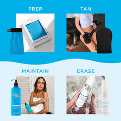 Bondi Sands Exfoliation Mitt wet use with rinse to prep skin.