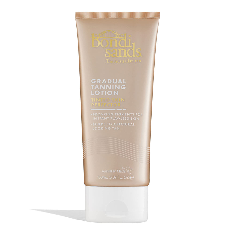 Bondi Sands gradual tanning lotion bottle for an even, natural-looking glow.