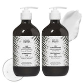 BondiBoost HG shampoo bottle front view promotes fuller-looking hair.