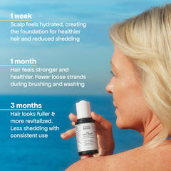 BondiBoost HG Lock Drops bottle with smooth, lightweight serum texture for daily use.