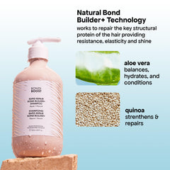 BondiBoost shampoo dispensing pump demonstrates easy, controlled product use.