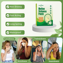 BONIORRI patch behind the ear sits discreetly for non-drowsy travel relief.