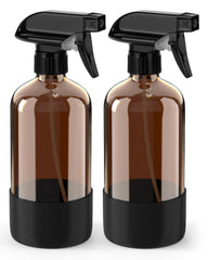 Bontip amber glass spray bottle assembled, UV protection preserves essential oils and cleaners.