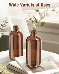 Bontip black trigger nozzles on glass spray bottles for controlled spray