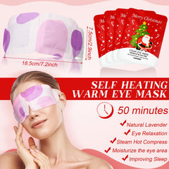 Bonuci Christmas steam eye masks individually wrapped for easy gifting and travel