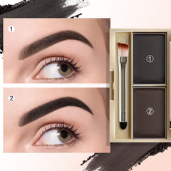 Boobeen Eyebrow Powder Kit color 04 Black Brown provides natural intensity