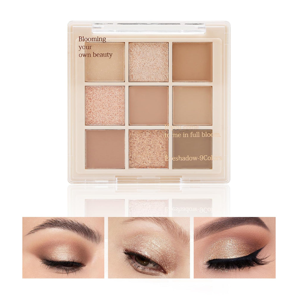 Boobeen Nude palette compact shows neutral shades for versatile day to night eye looks.