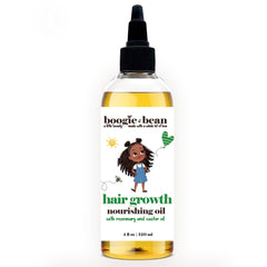 Boogie and Bean kids hair growth oil applied during scalp massage