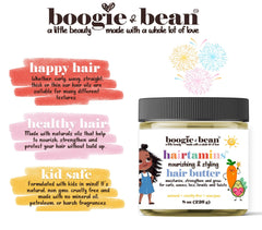 Boogie and Bean avocado oil ingredient closeup highlighting nourishing curls
