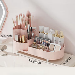 Booklov lipstick tray holds 10 lipsticks for fast shade selection.