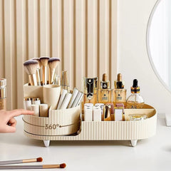 Booklov ivory unit showing brush compartment for organized tool storage.