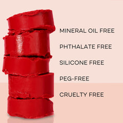 BOOM! by Cindy Joseph Boom Stick Parisian Red on lips illustrates long-wearing tint.