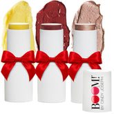 BOOM! by Cindy Joseph Boomstick Trio berry blush cream swatch on cheek for natural tint