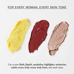 BOOM! Boomstick Trio Glo moisturizer on skin for hydration and smooth lips.