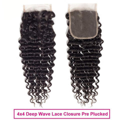 Boopwine 4x4 lace closure side-part view demonstrates versatile styling options.
